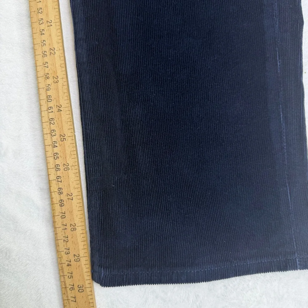 Lands End Mens Corduroy Pant Navy Blue 32x30 Straight Leg Traditional Fit Preppy